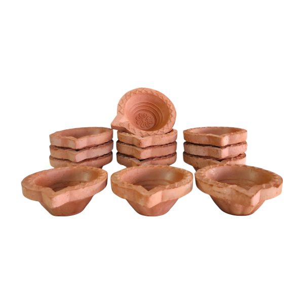 Clay Diya with design