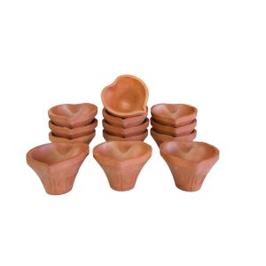 Clay Diya with heart shape