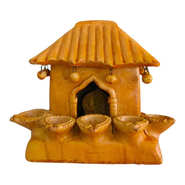 Clay diyaghar with  lamp