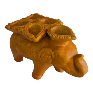 Clay ELEPHANT WITH Lamp 11cm
